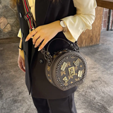 Paziye Badge Round Crossbody Bag