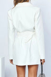 Plain Lapel Collar Open Pockets Winter Outfits Jacket
