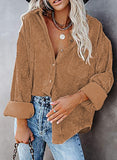 Corduroy Shacket Shirt Jacket Women