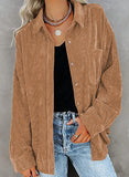 Corduroy Shacket Shirt Jacket Women