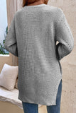 Front Open Button V Neck Knitting Cardigan