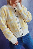Jingle Bell Knit Open Front Button Sweater Cardigans