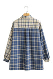 Winter Outfits Plaid Splicing Shacket Jacket Women