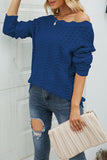 Plain Hollow Out Long Sleeve Sweater