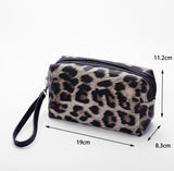 Paziye Portable Waterproof Leopard Makeup Wash Bag