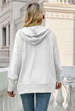 Snap Button Down Kangaroo Pocket Hoodies