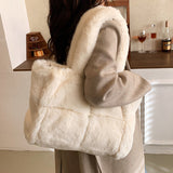 Plush Shoulder Bag Premium Tote Bag