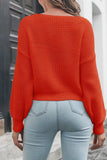 Crisscross V Neck Winter Outfits  Long Sleeve Sweater