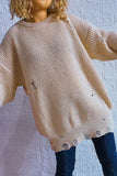 Plain Ripped Pullover Winter Outfits Sweater