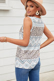 Retro Geometric Leopard Print Tank