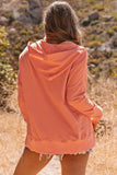 Snap Button Down Kangaroo Pocket Hoodies