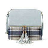 Paziye Plaid Fringed Crossbody Bag