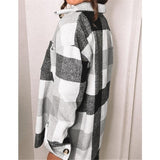 Plaid Flannel Shacket Jacket Women