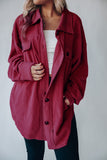 Turn Down Collar Single-breasted Wollen Coat