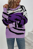 Tiger Stripe Knit Autumn Outfits Pullover Sweaters