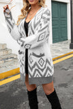 Winter Outfits Open Front Knitting Pockets Cardigan