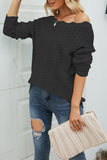 Plain Hollow Out Long Sleeve Sweater