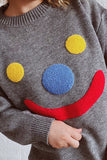 Clown Smile Knit Pullover Sweaters Winter Outfits