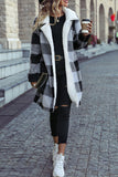 Lapel Plaid Fleece Winter Outfits Coat