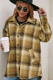 Plaid Flannel Shacket Jacket Women