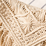 Paziye Handmade Tassel Crossbody Bag Cotton Thread Woven Bag