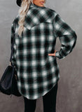 Plaid Flannel Shacket Jacket Women