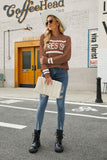 Fall Outfits Apres Ski Letter Knit Pullover Sweaters