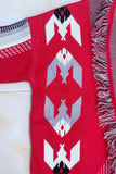 Winter Outfits Aztec Stripes Splicing Front Open Tassle Knitting Coat