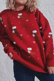 Christmas Socks And Snow Knitting Sweater