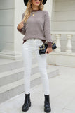 Wave Striped Two Tone Pullover Knit Sweaters
