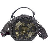 Paziye Badge Round Crossbody Bag