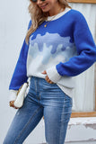 Gradient Color Block Pullover Sweaters