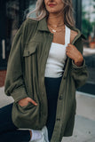 Turn Down Collar Single-breasted Wollen Coat