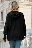 Snap Button Down Kangaroo Pocket Hoodies