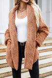 Winter Outfits Fleece Open Front Warm Long Coat Women