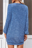 Plain Open Button Loose Knit Cardigans