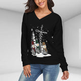 Christmas Top   Printed Casual Long Sleeve Top