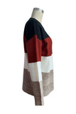 Color Block Loose Pullover Sweaters