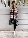 Plaid Flannel Shacket Jacket Women