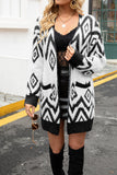 Winter Outfits Open Front Knitting Pockets Cardigan
