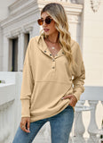 Snap Button Down Kangaroo Pocket Hoodies