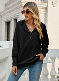 Snap Button Down Kangaroo Pocket Hoodies