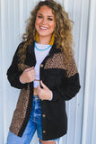Leopard Patchwork Shacket Jacket