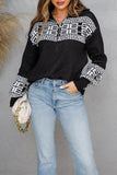 Zipper Down Monogram Knit Pullover Sweaters