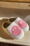 Couple home smiley face soft plush comfy warm slippers