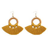 Tassel Earrings Handmade Rattan Women's Jewelry
