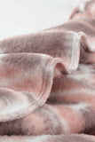 Pink Tribal Print Pocket Buttoned Sherpa Winter Outfits Jacket