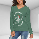 Christmas Top   Printed Vintage Long Sleeve Top