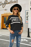 Fall Outfits Apres Ski Letter Knit Pullover Sweaters