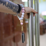 Paziye Silicone Bead Keychain Wristlet